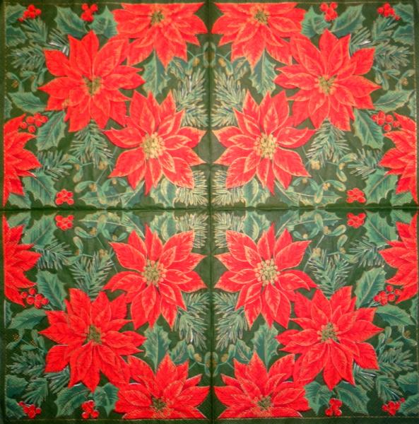 095 Christmas Flowers - 3-ply (95)